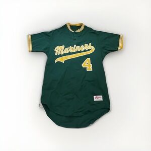 Mariners Vintage Ripon Green Yellow Stitched  Jersey M Medium Made In USA